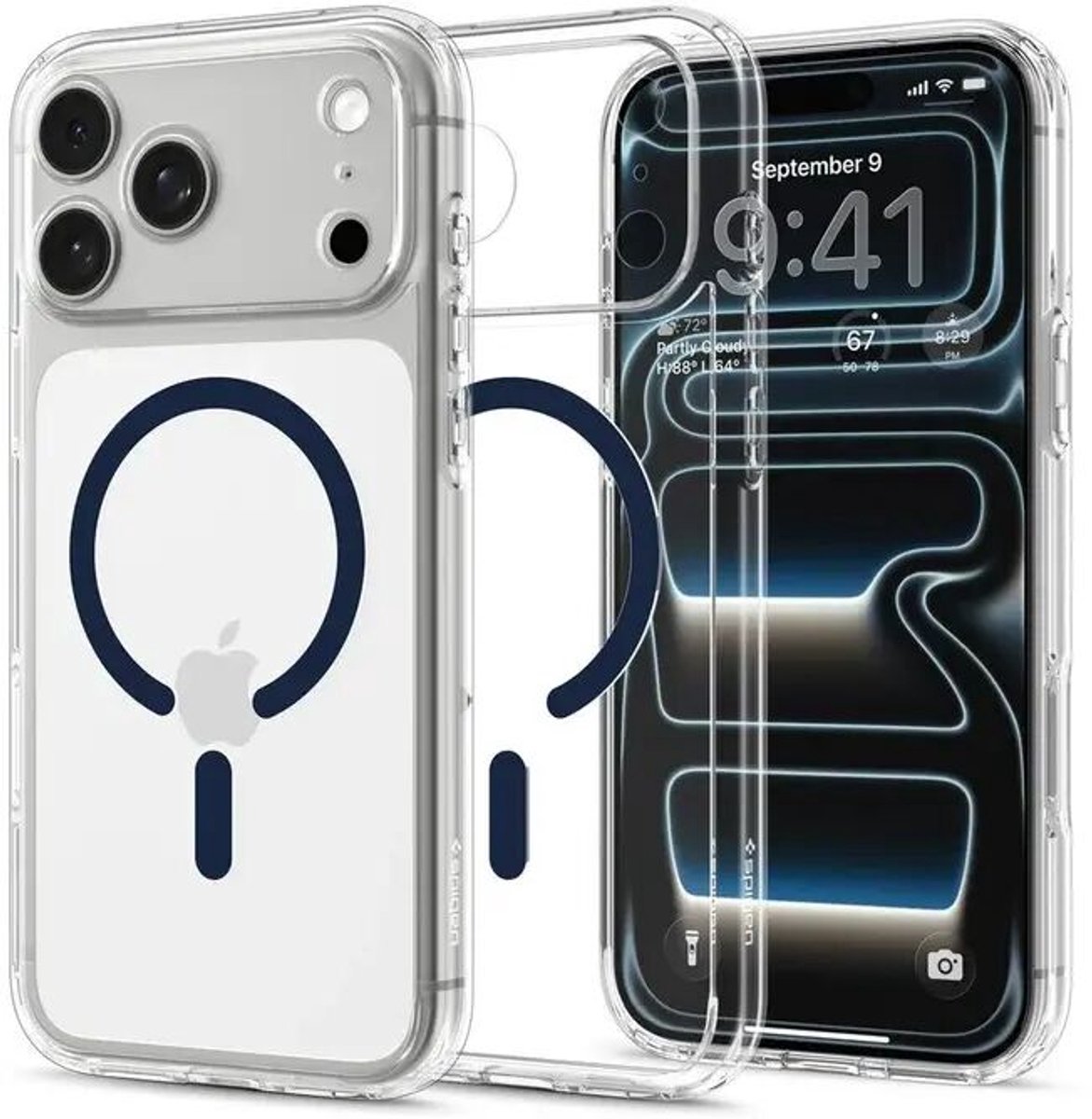 Spigen Ultra Hybrid MagSafe - clear deep blue - iPhone 18 Pro/17 Pro
