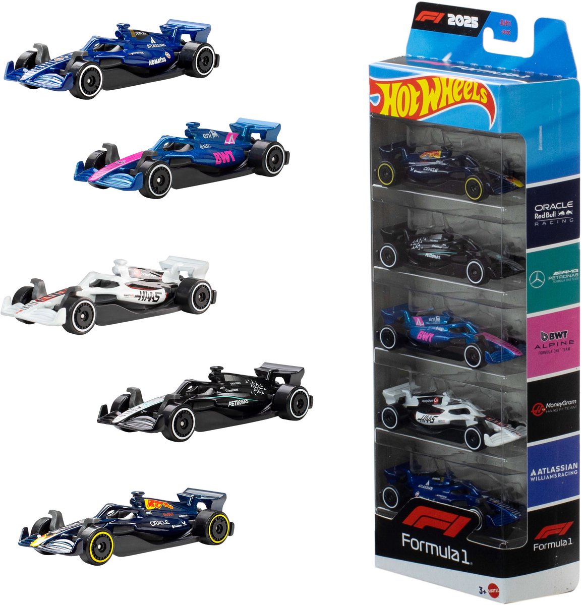 Hot Wheels F-1 Racing 2025 1:64 5-pack