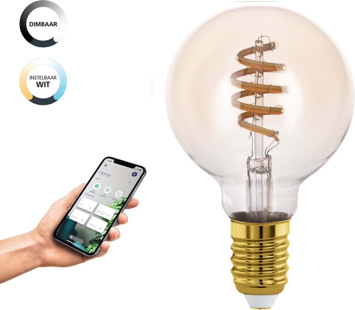 EGLO CONNECT-Z LED G80 4.9W TW E27 amber