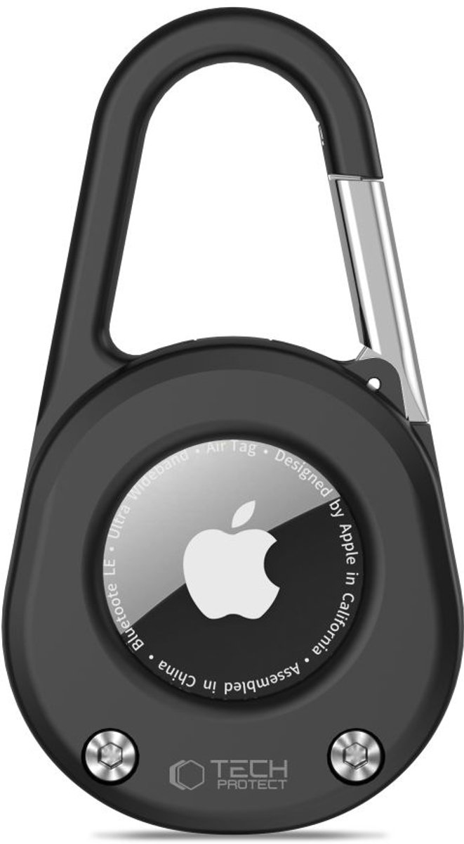 Tech-Protect Slidelock Carabiner Keychain Case for Apple AirTag 1/2 - Black
