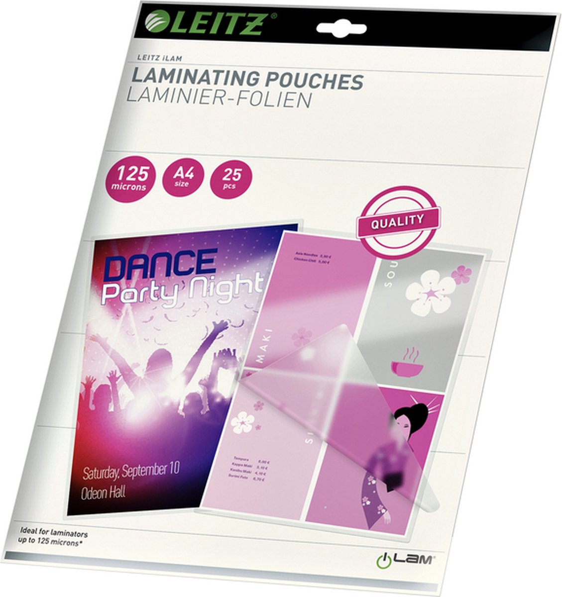 Leitz Lamineringsficka A4 125 micron, 25 laminat