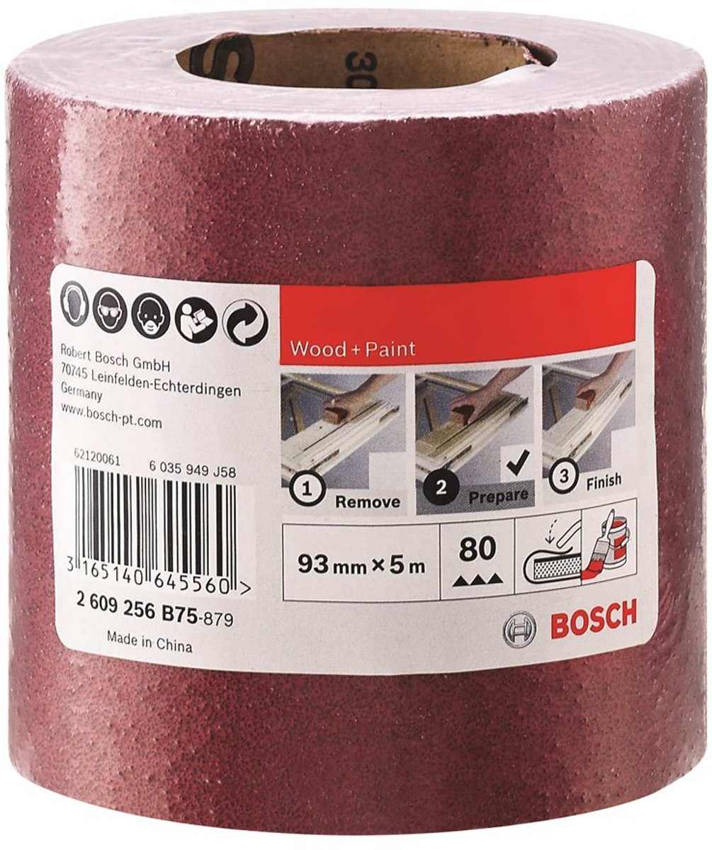 Bosch Sliprulle trä och färg, 93 x 5 m, P80 G= 80