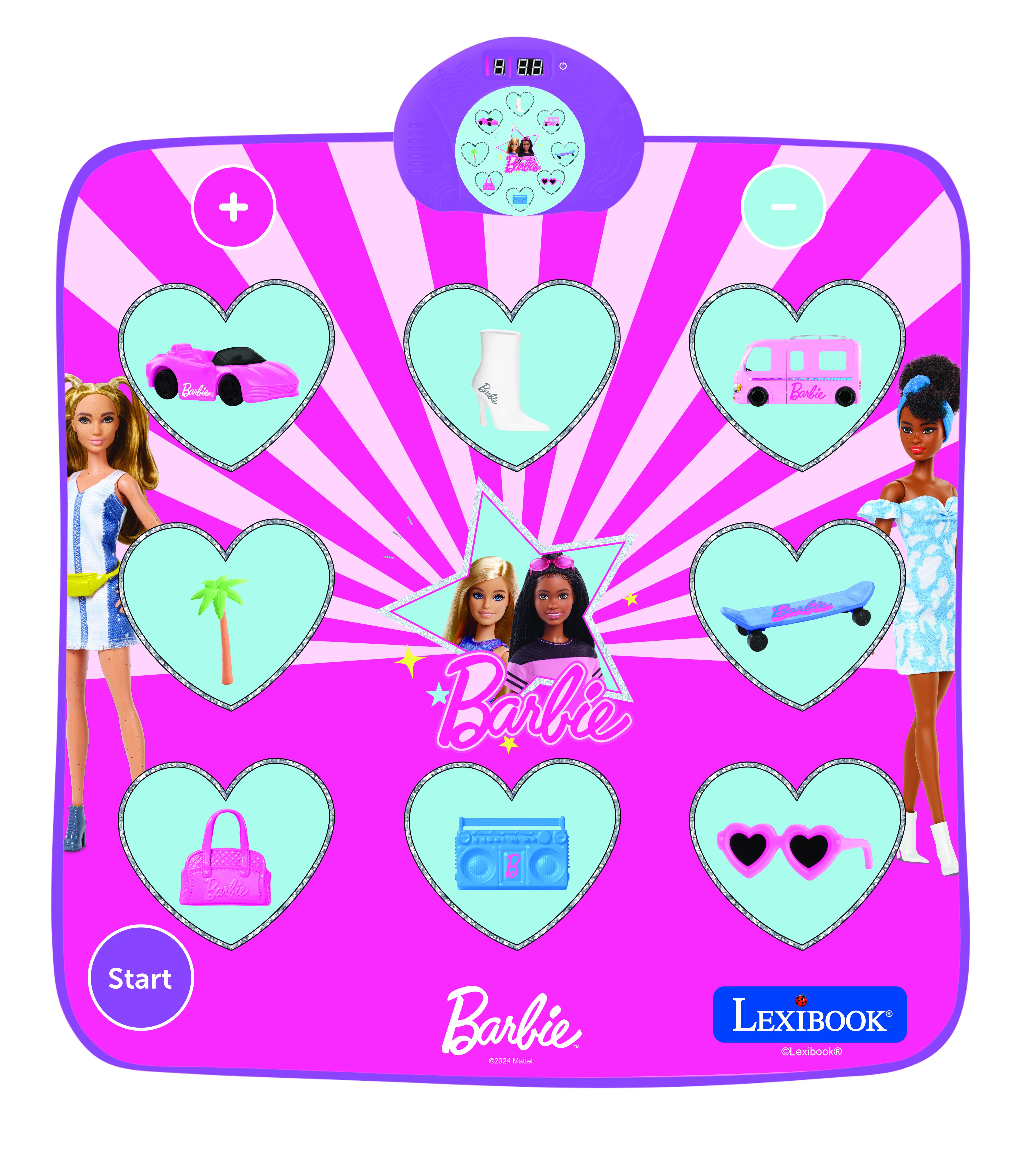 Lexibook - Electronic, bluetooth and luminous dance mat Barbie  (DM10BB)