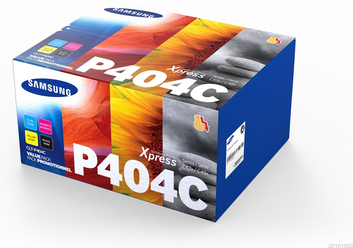 Samsung CLT-P404C Original Tonerkartusche Schwarz & 3 Farbig Schwarz & 3 Farbig 4 Stück