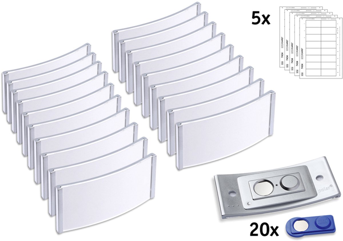 AVERY Zweckform Namensschild Magnet 8 x 3,4 cm Kunststoff 20 Stück