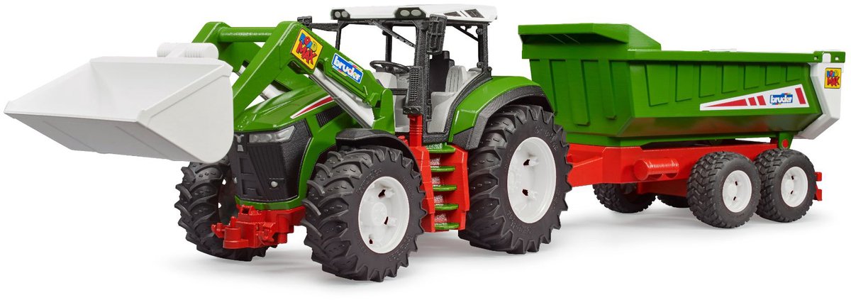 Bruder  Roadmax tractor with frontloader and tipping trailer toy