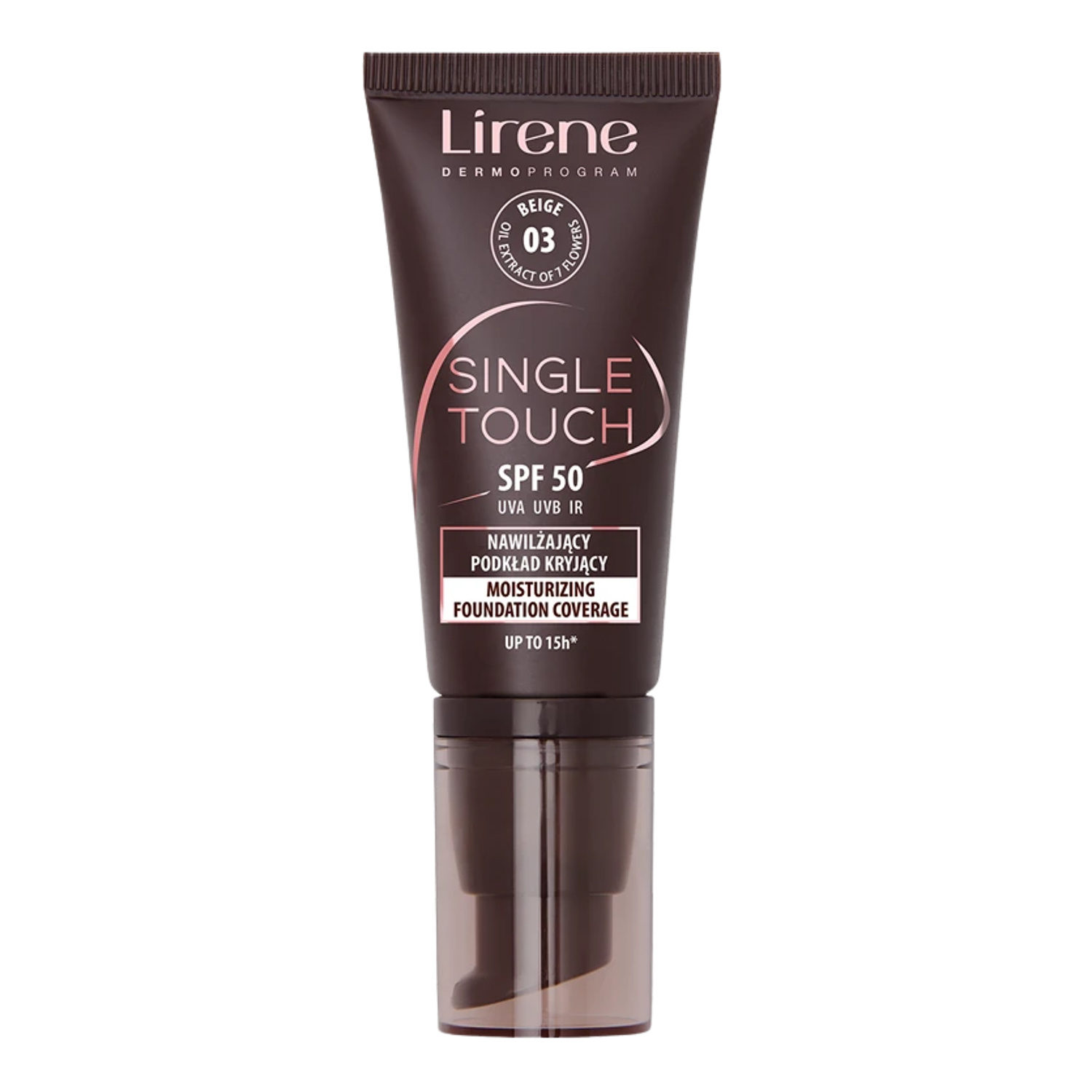 Lirene Single Touch nawilżający podkład kryjący SPF50 03 Beige 30 ml