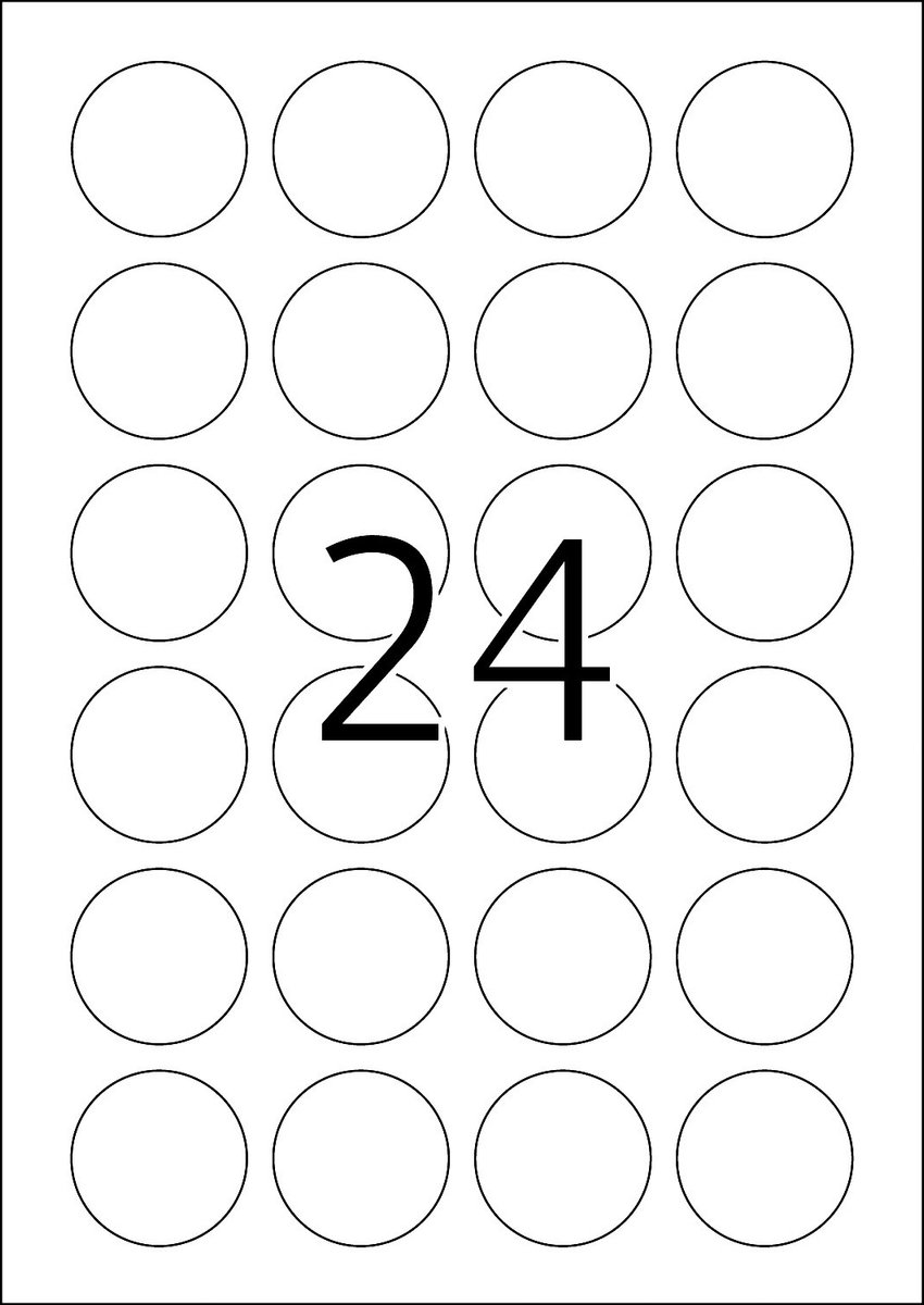 HERMA Wiederablösbare Etiketten 4476 Selbstklebend DIN A4 Weiß 4 x 4 cm 100 Blatt à 24 Etiketten
