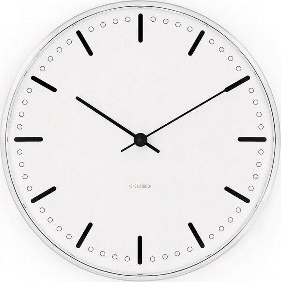Arne Jacobsen Clocks Orologio City Hall Arne Jacobsen Bianco, Ø16 cm