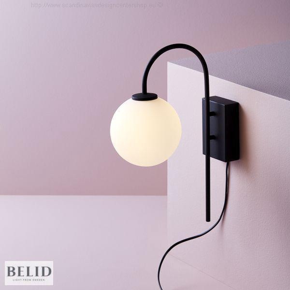 Herstal Lámpara de pared Ballon negro