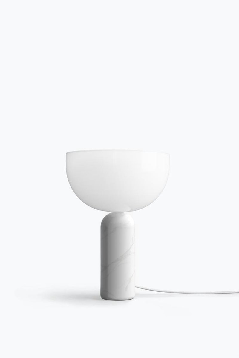 New Works Lampe de table Kizu small White marble