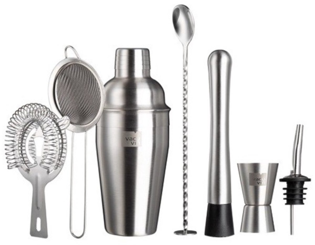 Vacuvin Set à cocktail Lovers Bar In A Box Vacuvin Acier inoxydable, 7 pièces