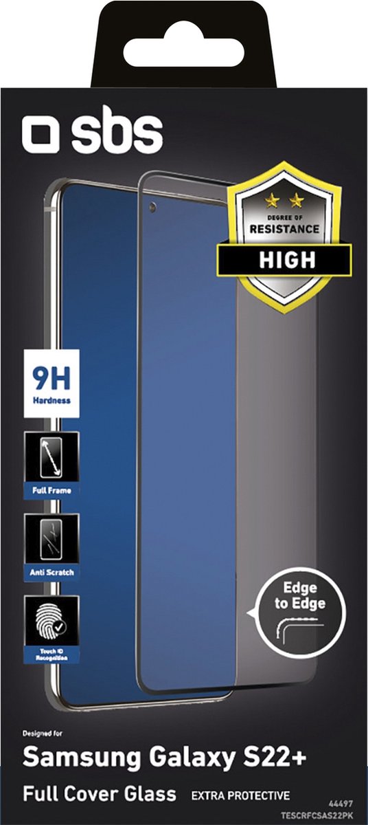 SBS skyddsglas för Samsung Galaxy S22+/S23+® - Svarta kanter