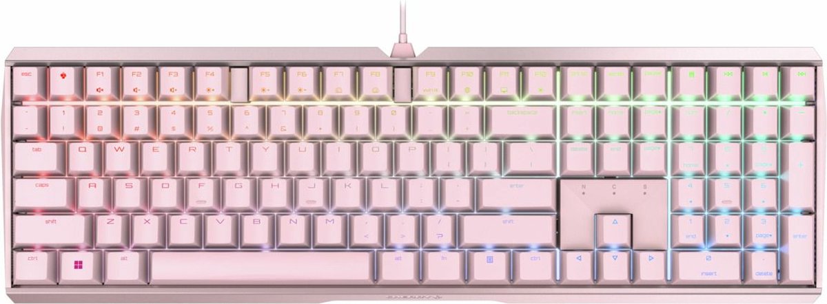 Cherry MX-Board 3.0 S - MX Red - Gaming Tangentbord - Nordisk - Rosa