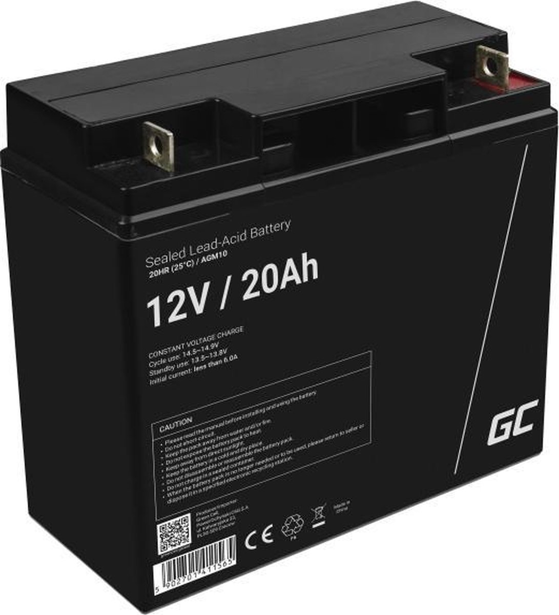 Green Cell AGM10 AGM 12V/20Ah Gel Deep Cycle