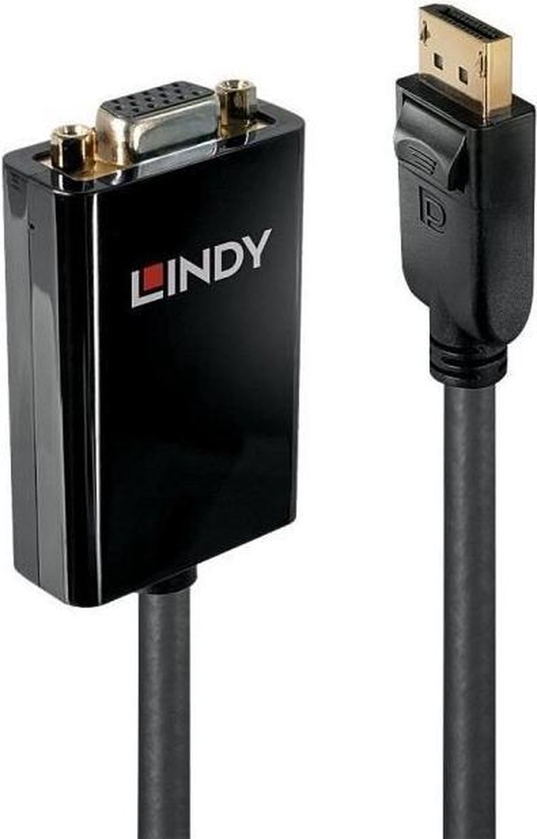 Lindy DisplayPort to VGA Adapter - external video adapter - black