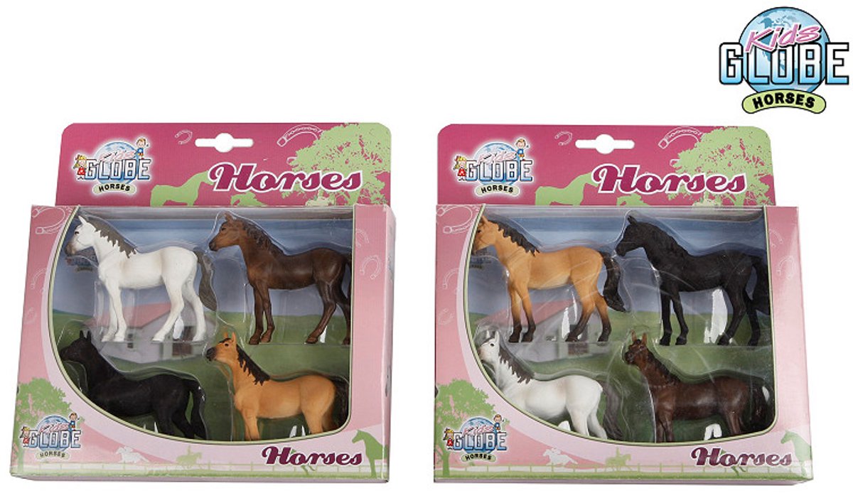 Kids Globe Horses 4 pcs. 1:32