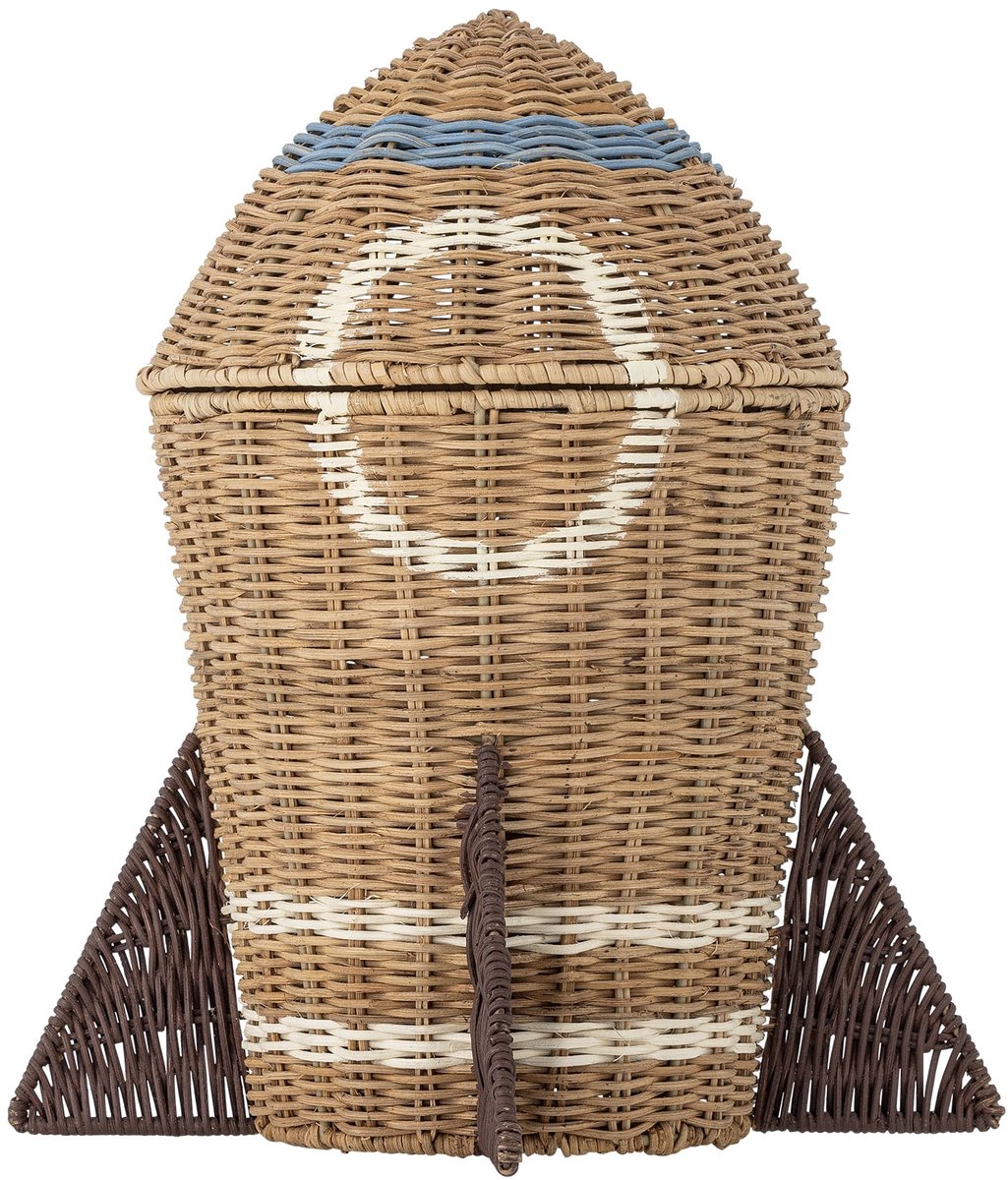 Bloomingville Cesta de ratán con tapa Space 31x35 cm Natural