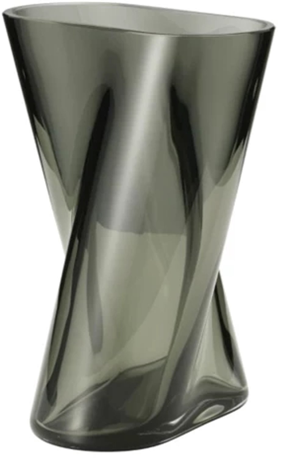 Georg Jensen Jarrón de cristal Lituus Gris, pequeño