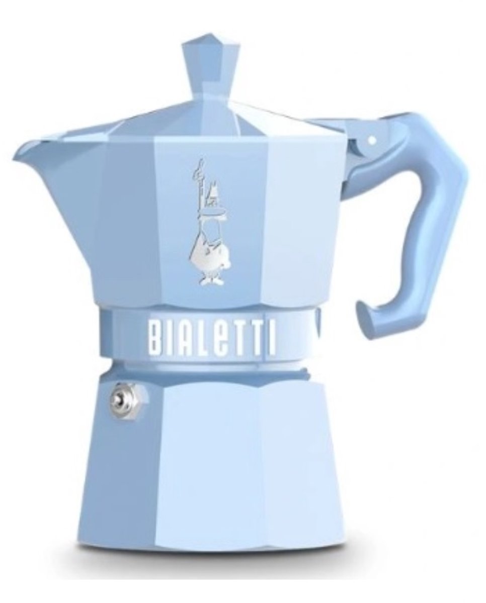 Bialetti Cafetera italiana Bialetti exclusive Azul claro, 6 tazas