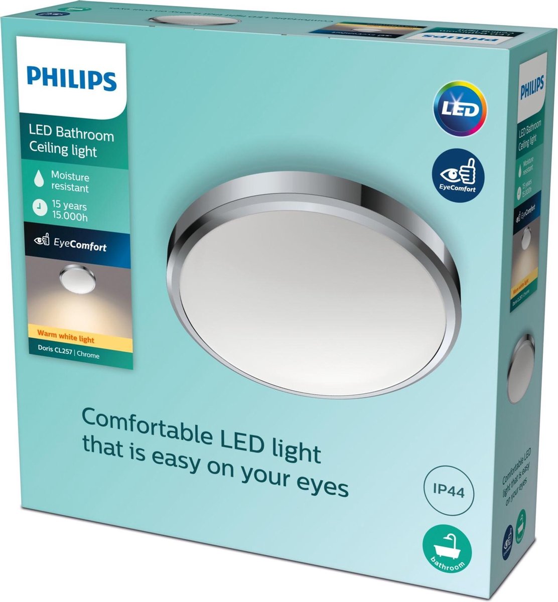 Philips Doris ceiling 17W 2700K chrome