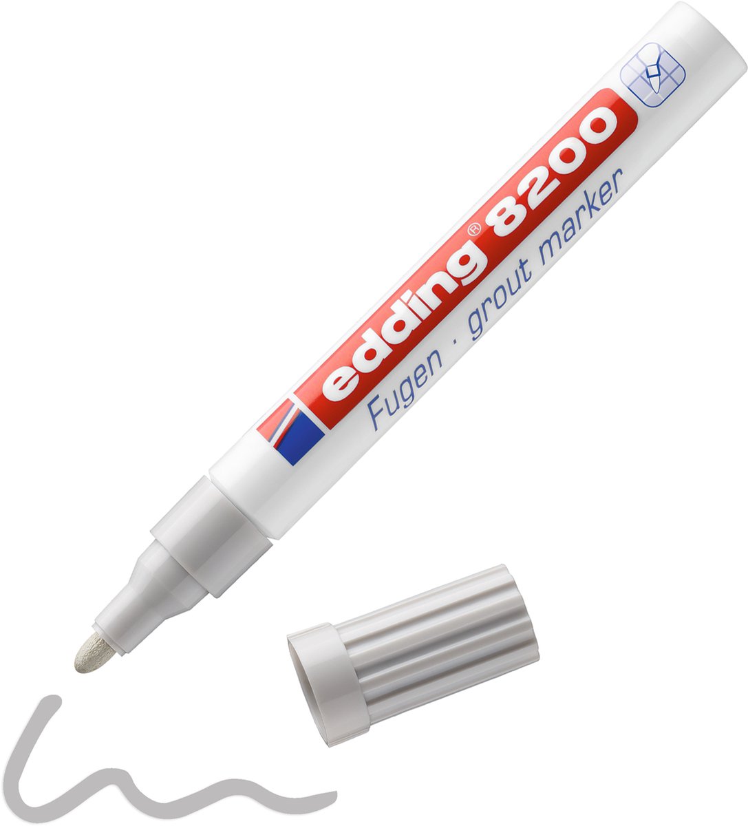 Edding e-8200 grout marker grey