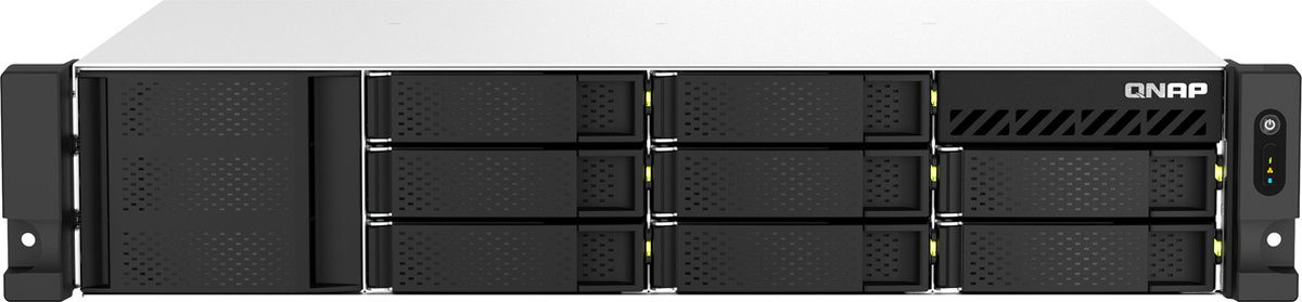 Qnap Ts-864eu-rp-8g Nas- & Lagringsservrar Rack (2u) Intel® Celeron® N5095 8 Gb Ddr4 0 Tb Qnap Turbo System Svart