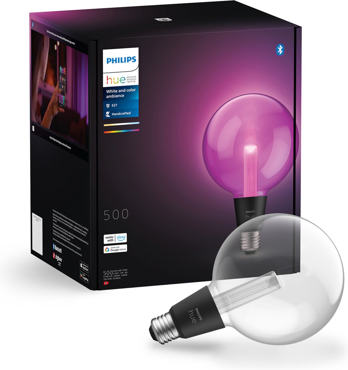 Philips Hue Lightguide G125 E27 Globe Bulb - 1-Pack