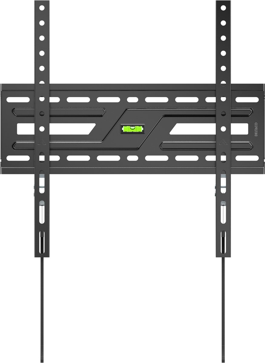 Deltaco mounting kit - for curved / flat panel - heavy-duty.75 kg fixed - black - Max 75 kg - recommended for 75"