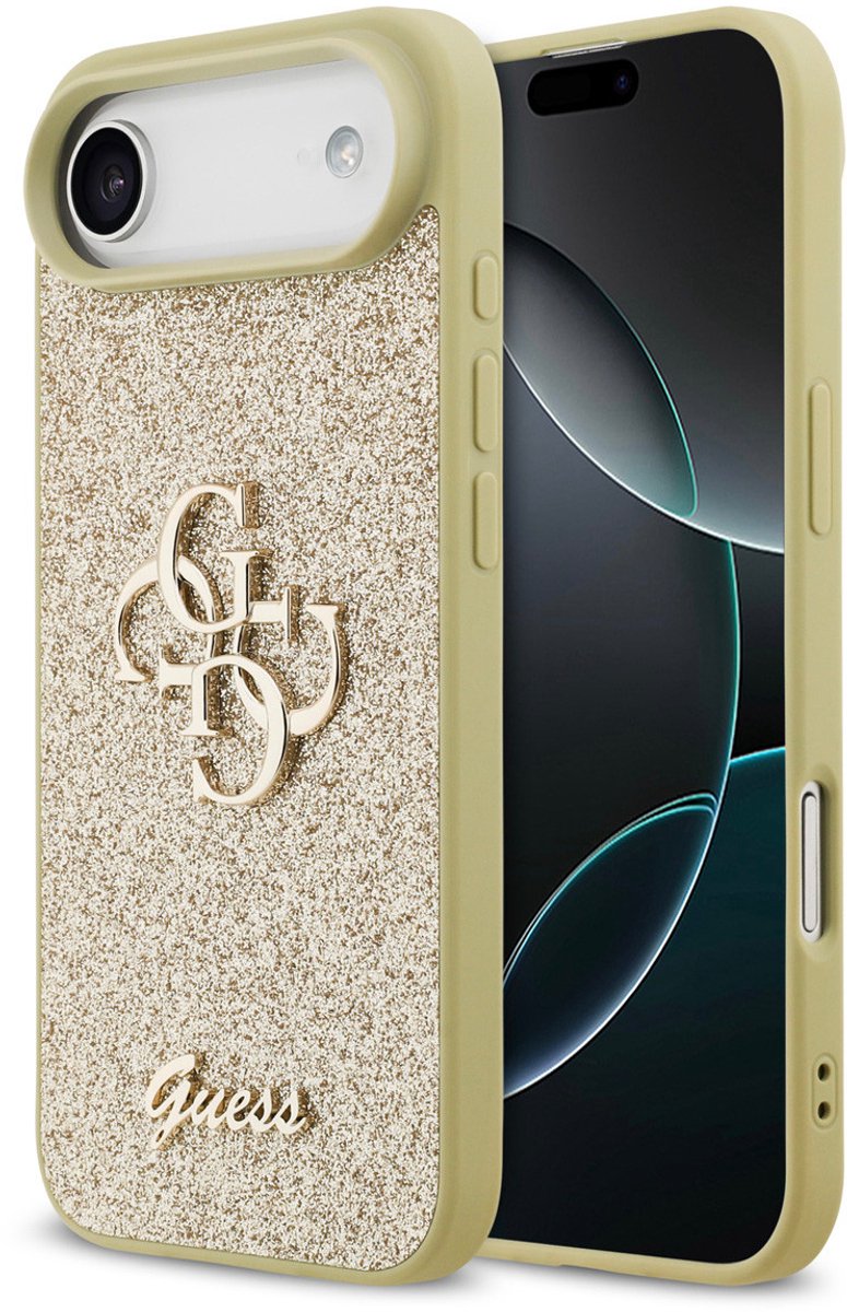 GUESS Fixed Glitter Big 4G case for iPhone Air - gold