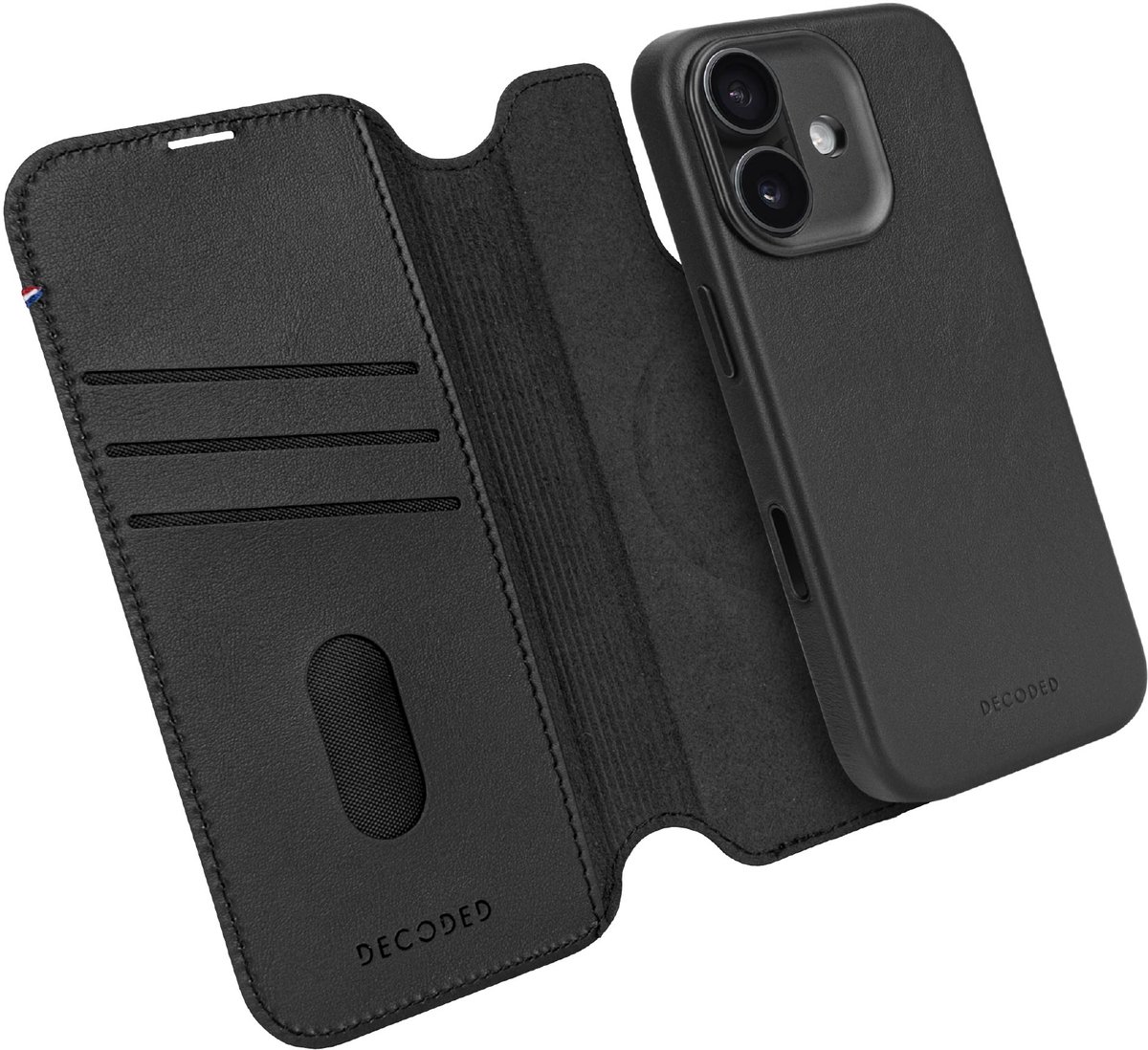 Decoded Leather Detachable Wallet Iphone 17 Svart