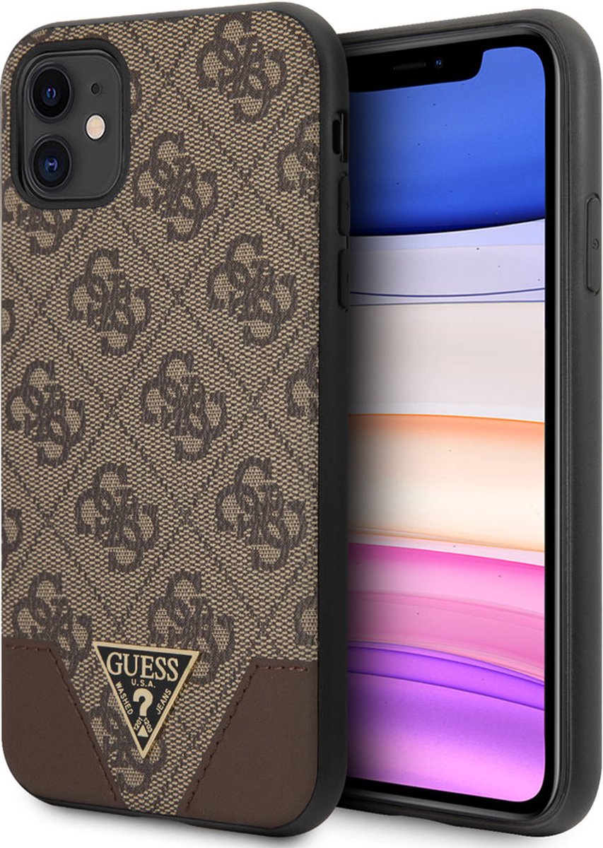 GUESS 4G Triangle Collection case for iPhone 11 6.1" / Xr 6.1" - brown