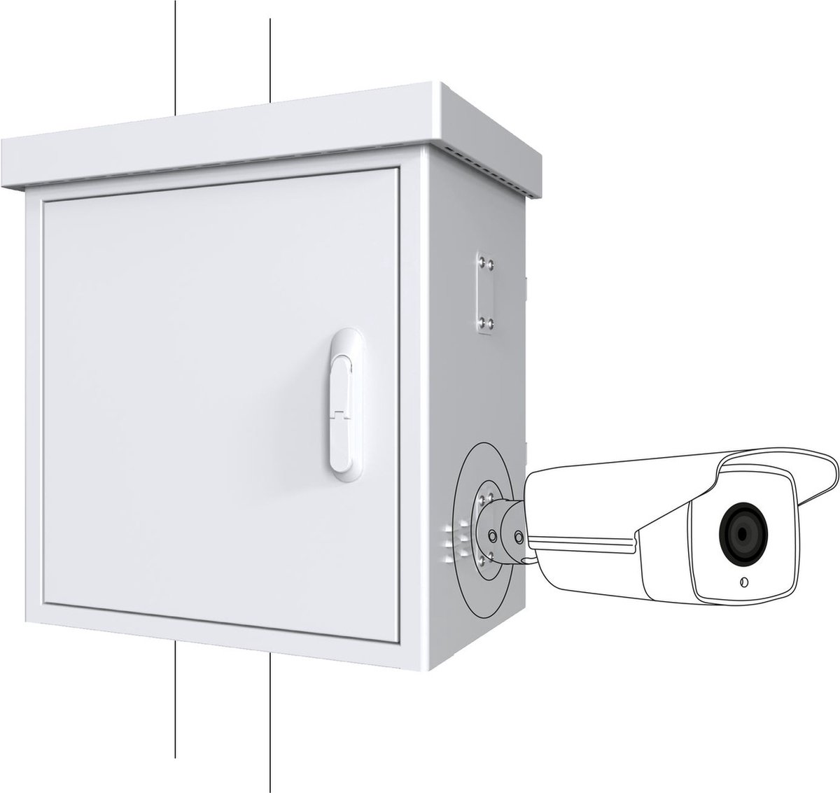 Lanview by Logon - camera surveillance cabinet - maxi radius for 4 cameras