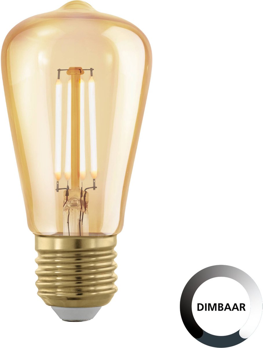 EGLO LED-glödlampa ST48 Drop 4W/817 300 lumen amber dimmable E27