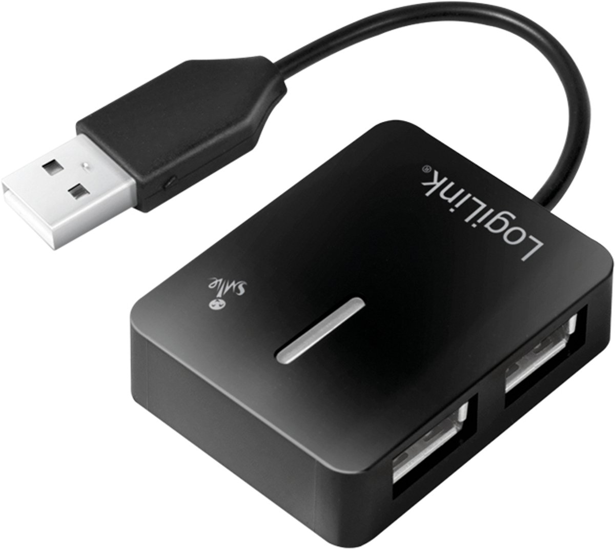 LogiLink USB 2.0 hub 4-port Smile black USB Hub - 4 porte - Svart