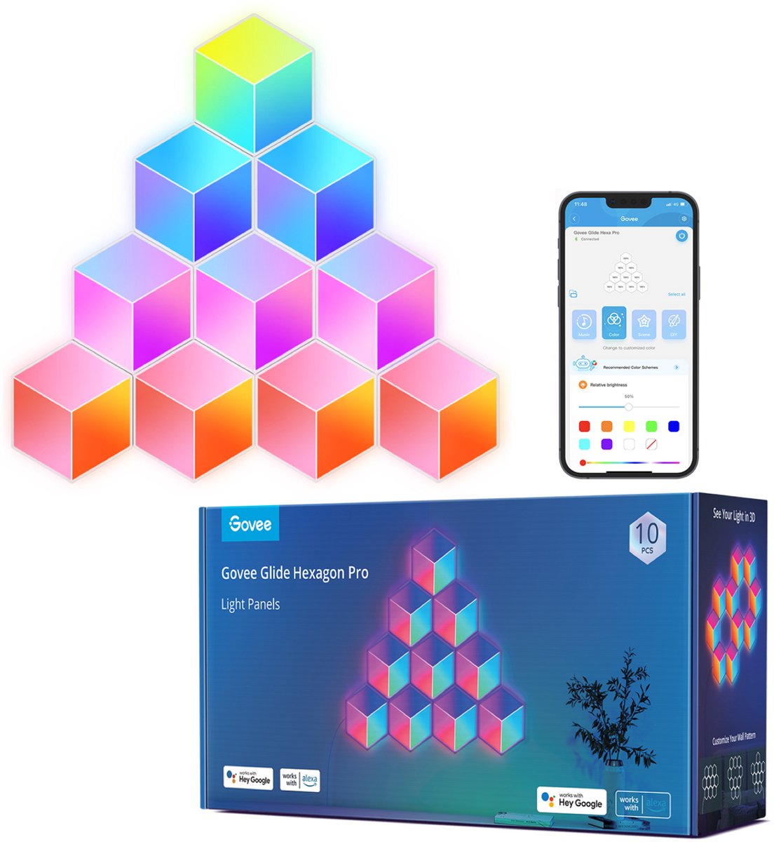 Govee Glide Hexa Pro LED Light Panels 10 Pack