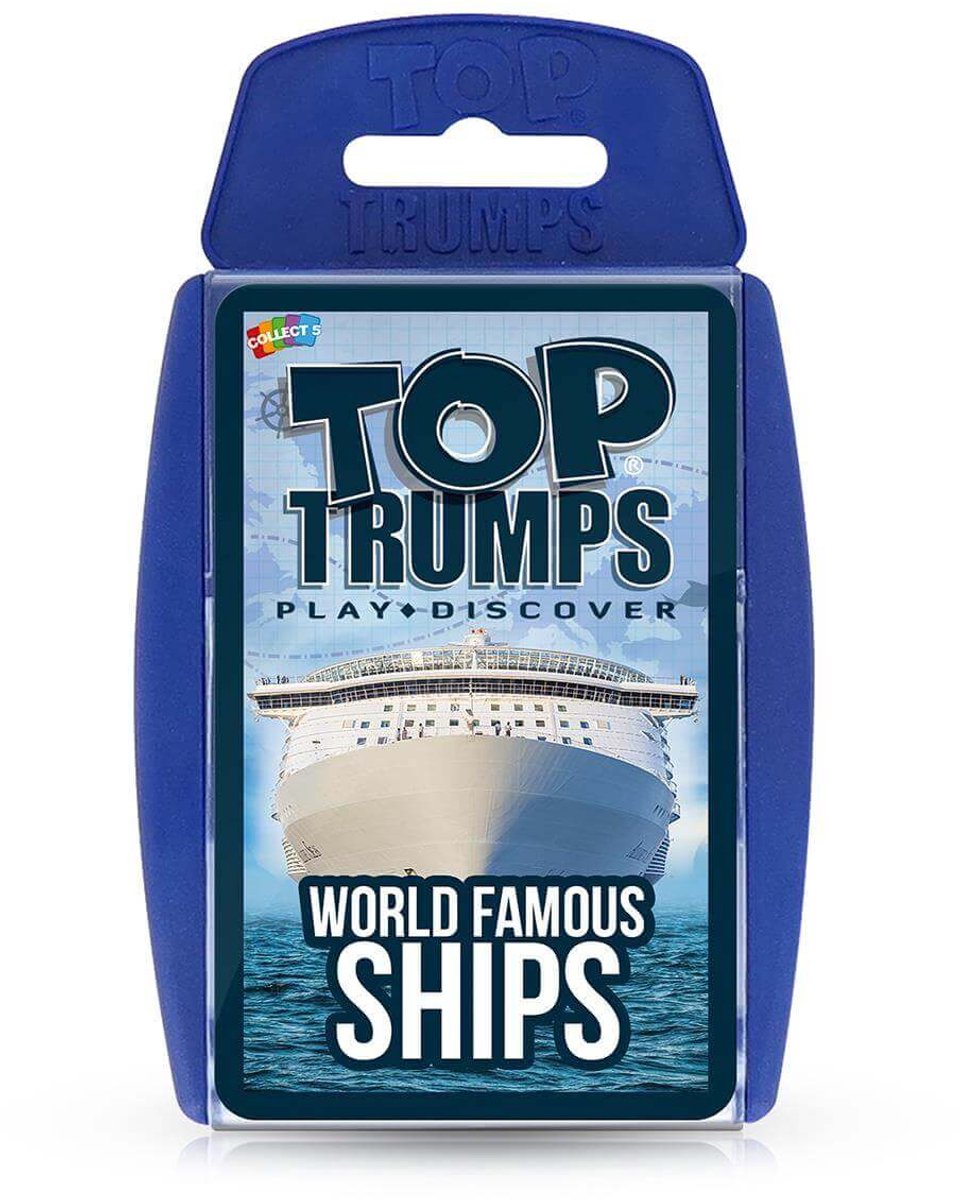 Winning Moves World Famous Ships Top Trumps Card Game (English)