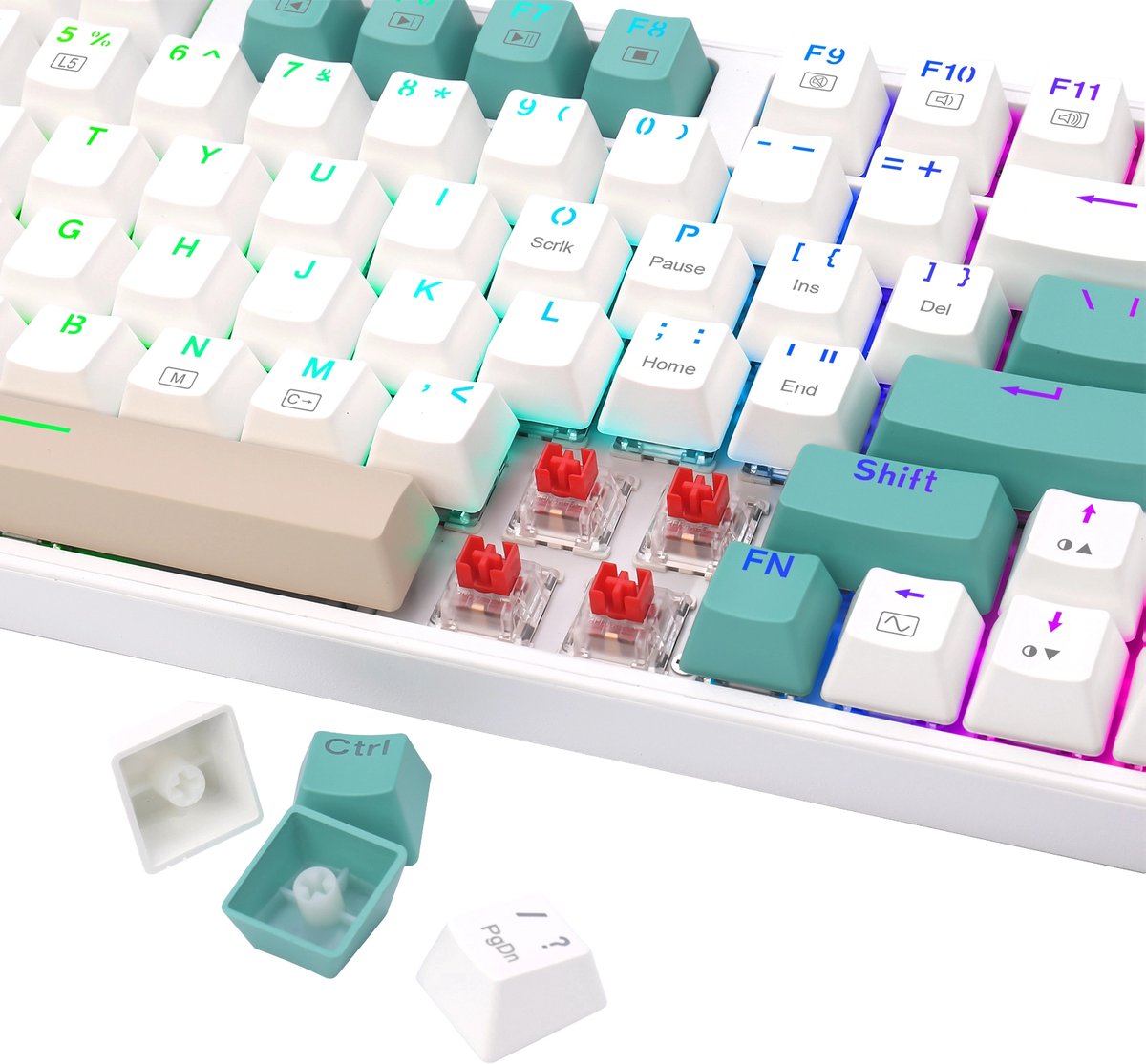 REDRAGON K643GWC-RGB-PRO Veigar Pro keyboard - Gaming Tangentbord - Engelska (US) - Vit
