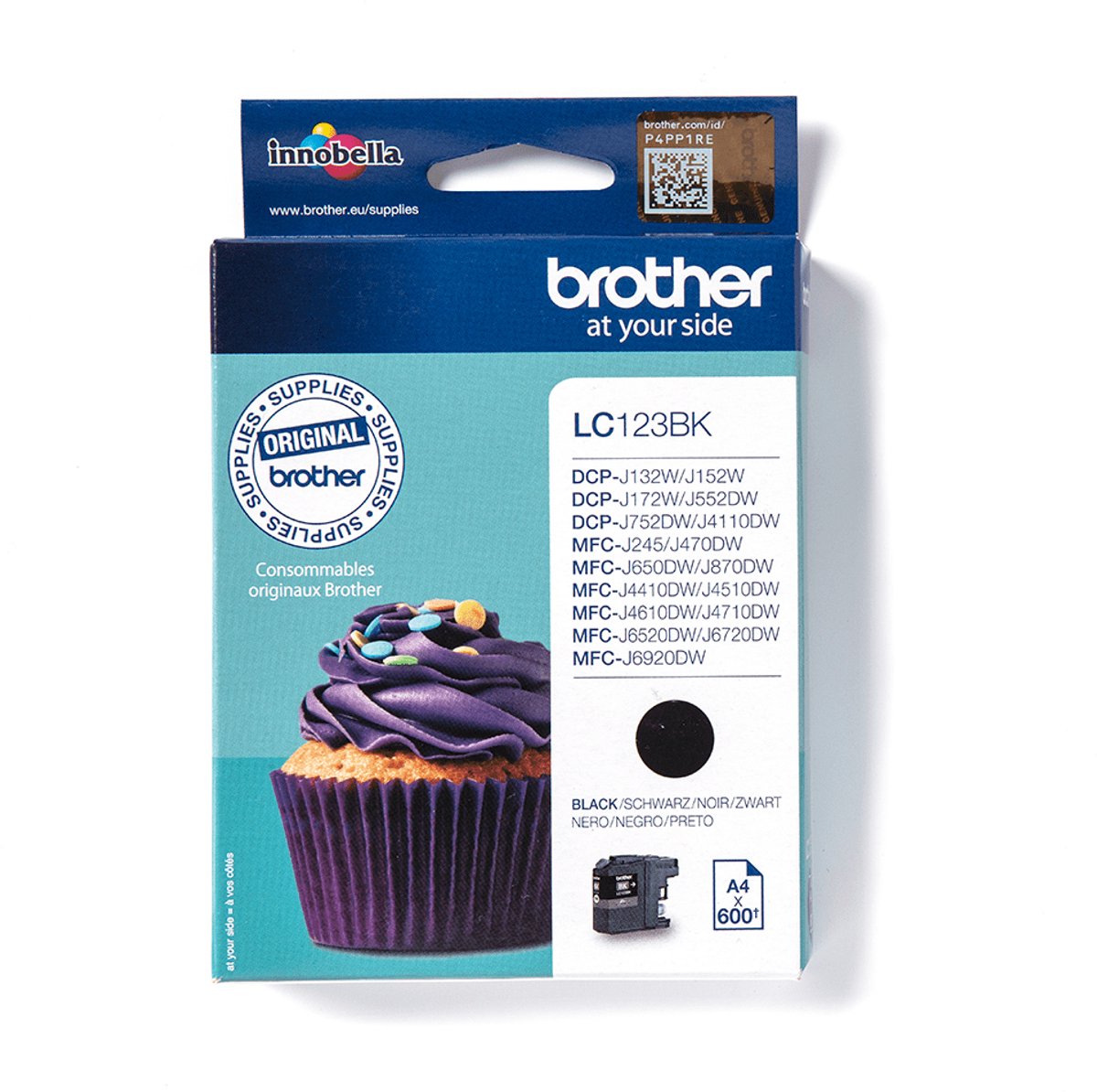 Brother LC123BK Bläckpatron Svart