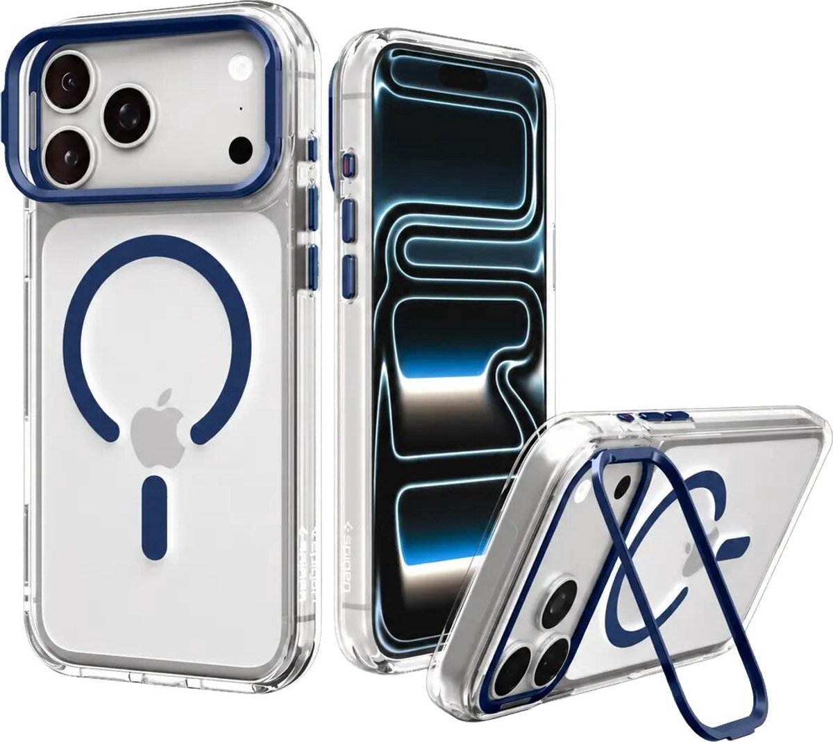 Spigen Ultra Hybrid Optik S MagSafe - clear deep blue - iPhone 18 Pro Max/17 Pro Max