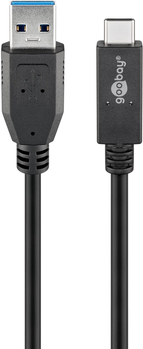 Pro USB-A <-> USB-C - 1m - USB 3.2 Gen 2 - Svart