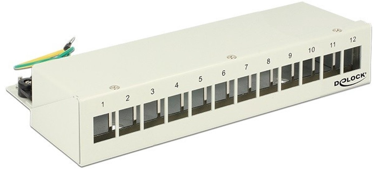 DeLOCK Keystone Desktop Patch Panel - 12 Ports