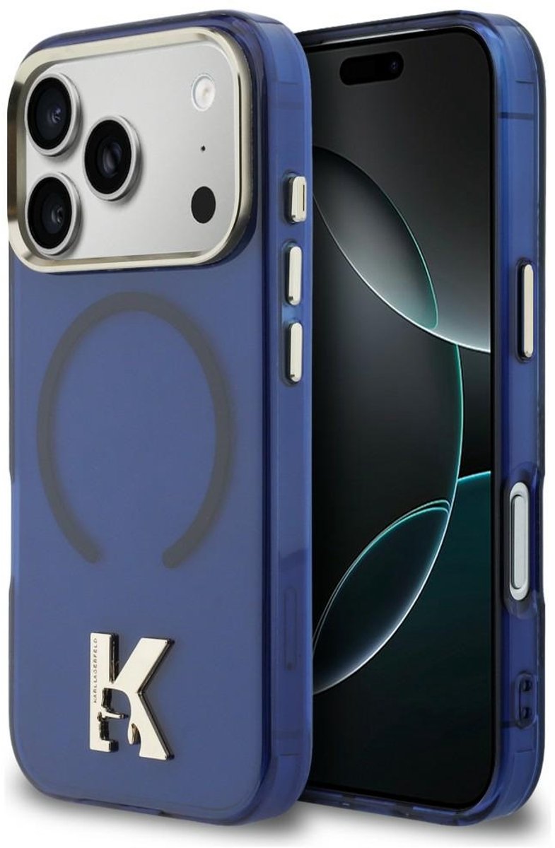 Karl Lagerfeld IML K Head Logo MagSafe Case for iPhone 17 Pro - Blue
