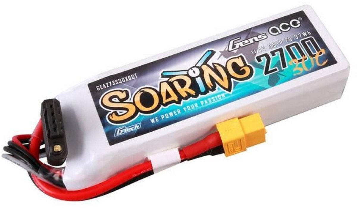 Gens ace &Tattu G-Tech Soaring 2700mAh 11.1V 30C 3S1P LiPo Battery