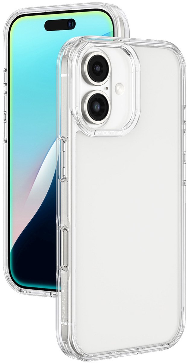 AmazingThing Minimal Case for iPhone 16 Plus Silicone Case - Transparent
