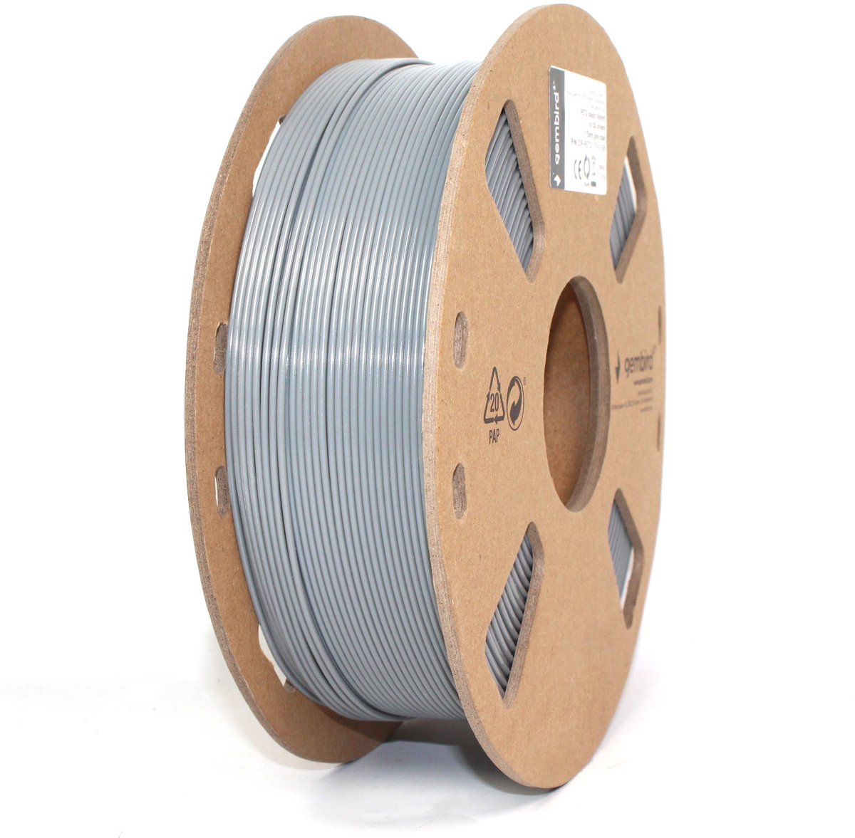 Gembird PETG (PET, PETT) filament - Grå - 1.75mm ø - 1 kg
