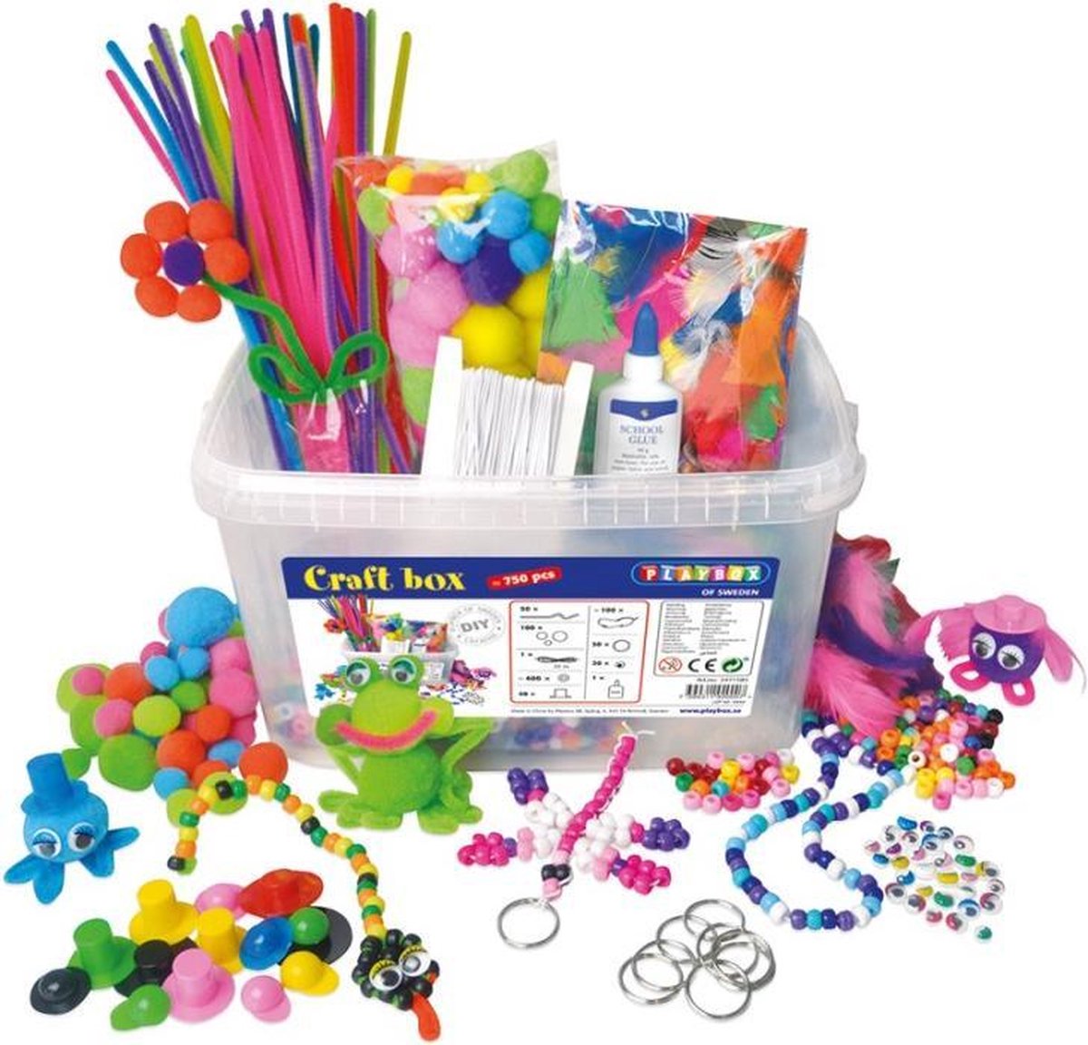 Playbox Krea multiboks m/750 dele 16x30x19 cm