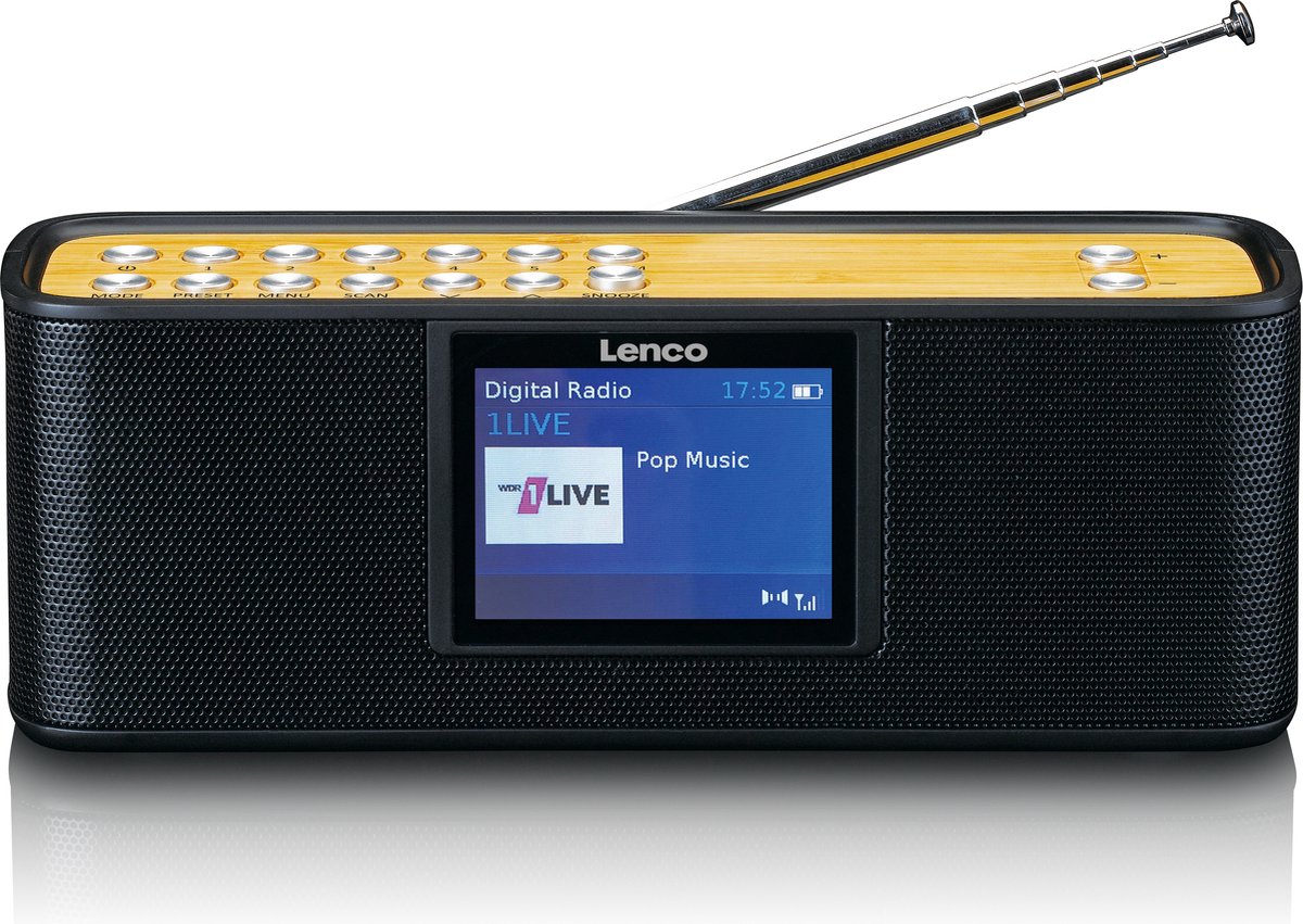 Lenco PDR-045BK - DAB+ radio with Bluetooth 5.0 - DAB+/FM - Stereo