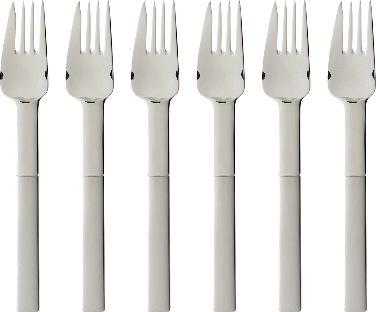 Gense Cake fork Nobel 15.2 cm 6 pcs. Matt/Blank steel
