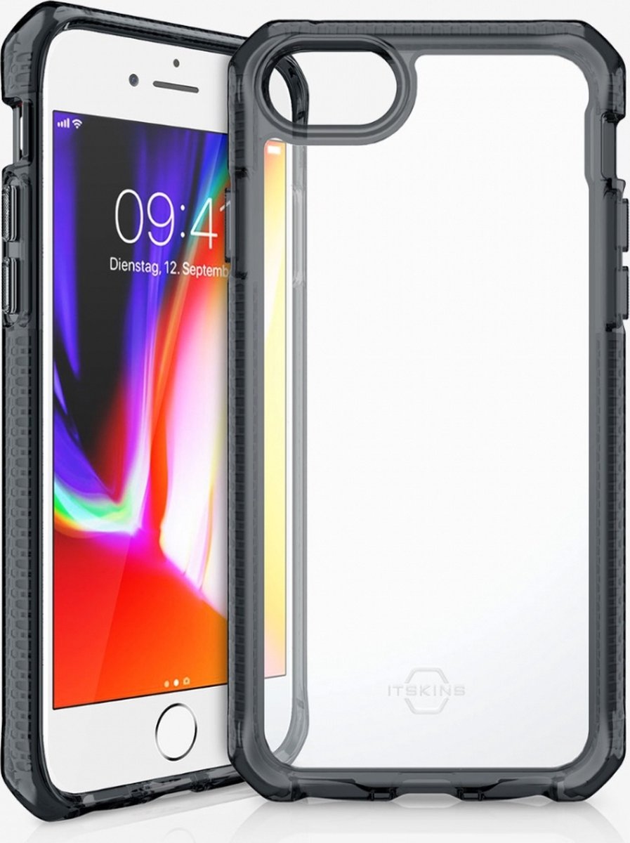 ITSKINS SUPREME CLEAR skal för iPhone SE (2022/2020) / 8 / 7 / 6s / 6® - Smoke och transparent